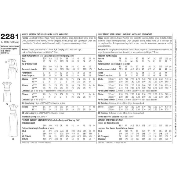 Simplicity 2281 Cynthia Rowley Womens Dress Sewing Pattern Size 6-14 - Picture 2 of 3